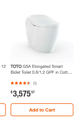 The image shows a product listing for the TOTO G5A Elongated Smart Bidet Toilet priced at $3,575.57 with an "Add to Cart" button, which humorously serves as the ultimate 2026 flex—a luxury bidet toilet—poking fun at the social media post suggesting that flashy cars, mansions, or jewelry aren't the biggest status symbols.