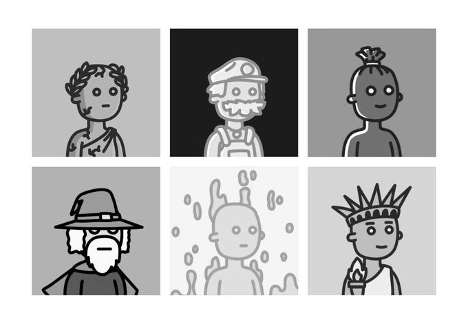 Six grayscale NFT-style character illustrations are displayed in a grid, with the post announcing a giveaway of 15 spots for the Beat Boys ETH collection, requiring followers to engage and drop their EVM wallets within 5 hours.