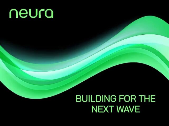 The image features a green, wavy pattern that appears to be floating or hovering above a black background. The text "Neura" can be seen at the top of the image, which suggests that this might be related to cryptocurrency or blockchain technology. The phrase "Building for the next wave" implies that there is an ongoing development in the field and that new advancements are being made. The image does not provide any specific information about the content of the text or what it represents.