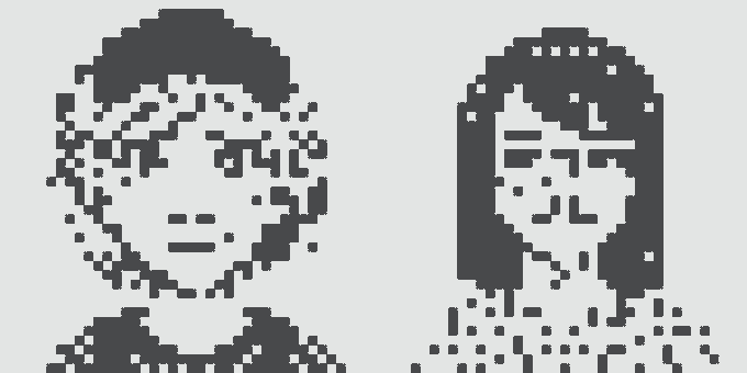Two pixelated portrait avatars side by side—one with short hair and another with long hair—representing the Normie NFT collection items #871 and #3911 purchased by serc.eth for 0.774 ETH.