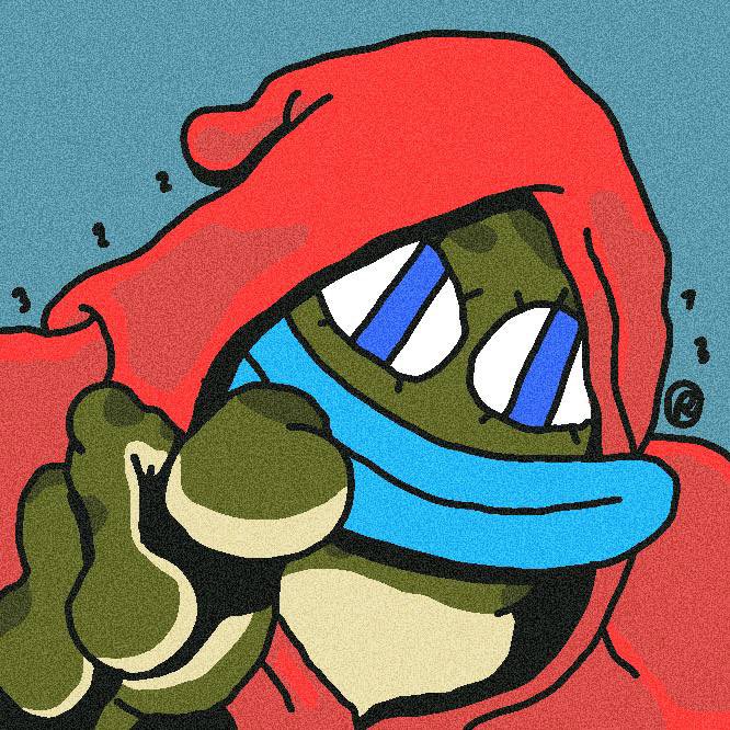 A cartoon turtle character wearing a red hoodie and blue face covering reaches toward the viewer against a teal background. The secretive, conspiratorial vibe of the image pairs well with the post teasing upcoming whitelist spots for a crypto project.