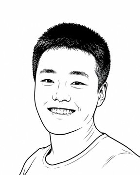 The image features a black and white line drawing of a man with short hair, wearing a white shirt. He has a smile on his face as he looks directly at the camera. The caption below the image reads "Is Michael Saylor the Do Kwon of this Bitcoin cycle?". This suggests that the image is related to a discussion about cryptocurrency or Bitcoin, and it might be an advertisement for Bitcoin or simply a reference to the popular Korean pop culture figure known as Michael Saylor.