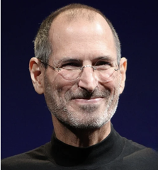 A portrait of Steve Jobs, founder of Apple, shown smiling in his iconic black turtleneck, accompanies a post highlighting a remarkable feat of engineering: successfully mining Bitcoin on the vintage Apple II computer that helped make Jobs famous.