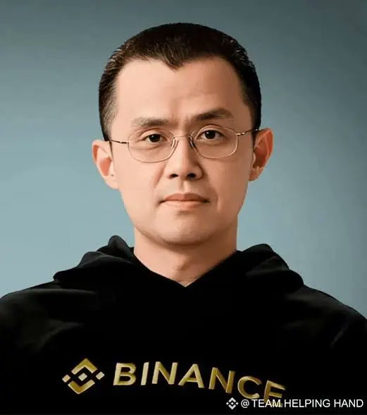 The image features a man wearing glasses and a black hoodie with "Binance" written on it, standing against a blue background. The caption below the photo reads, "Happy father' s day @ cz_binance The person who guided , inspired and made me an influential person on trading."