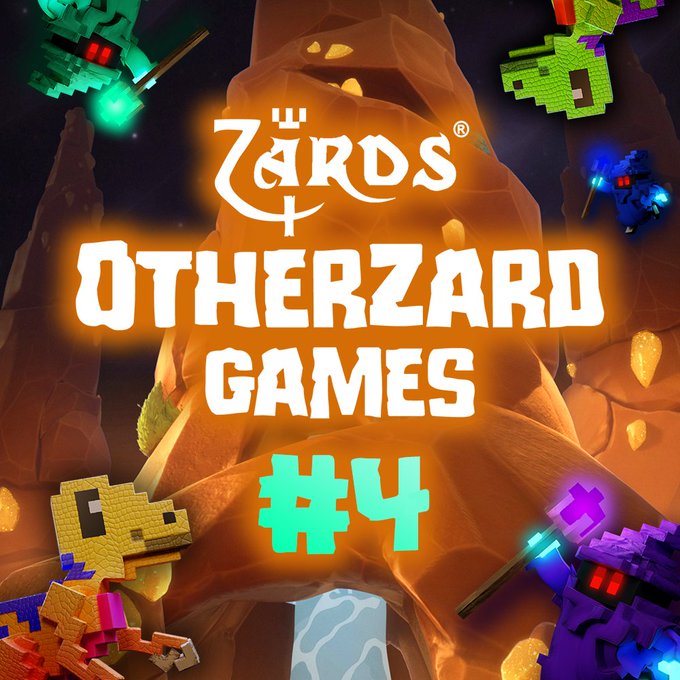 The image features a poster for "Zard's Otherzard Games" with a cartoon illustration of a dragon, a castle, and other characters from the game. The text on the poster reads "Zard's Otherzard Games #4! A Bubble, Two Games and an adventure!". The poster also includes a website address where people can RSVP for the event.