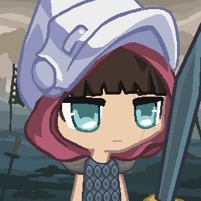 A cute anime-style character with large teal eyes, wearing a distinctive white and gray pointed hat and chainmail-like top, holds a spear against a desolate gray landscape—serving as a striking new profile picture for @kaijukaki, with the post referencing #1161 and $ETH.