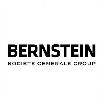 The image displays the Bernstein logo, a subsidiary of Societe Generale Group, which is the financial research firm that issued the Outperform rating and $36 price target for TeraWulf mentioned in the accompanying post about its Q2 HPC revenue and transformation into an AI infrastructure developer.
