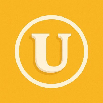 A circular logo featuring a bold cream-colored letter "U" set against a vibrant yellow background with a subtle dot pattern. The image serves as the branding for $USELESS, the "theuselesscoin" token highlighted in the post as an underrated cryptocurrency pick.