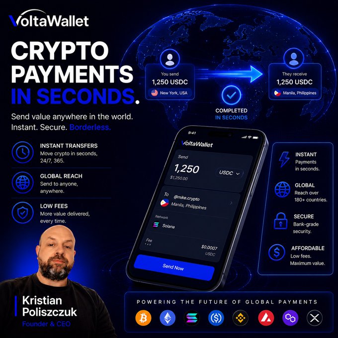 The image features a man with a beard, who appears to be smiling at the camera while looking at his cell phone displaying an advertisement for Crypt payments. The advertisement showcases various payment options available through Crypt payments, including Bitcoin and other cryptocurrencies. It also highlights that these payment methods are instant and secure, making them ideal for online transactions.