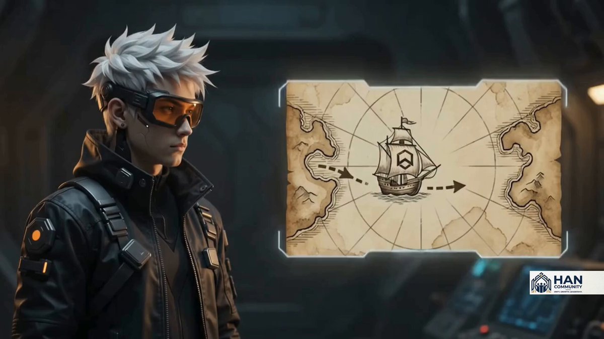 The image features a man wearing a black jacket and sunglasses standing next to an old-fashioned paper map that has a drawing of a ship on it. The background appears to be dark, with a neon light or another type of bright illumination. The text above the image states "Why do people choose Wanchain to bridge Bitcoin? It's because we've compromised on security in our 8+ years of operation That means: 100% uptime, no hacks, and no exploits". The man wearing sunglasses suggests that it might be an outdoor setting or a brightly lit area with contrasting lighting conditions.
