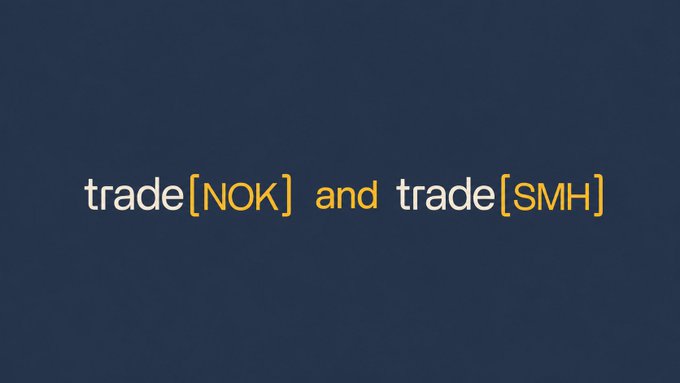 The image features a banner design that reads "Trade (NOK) and trade" above an image of a person's face wearing glasses, suggesting they have lived a long life. Below this caption, there are two lines of text that read "Trade @ tradexyz and trade (SMPH)", indicating that the poster is related to a trading platform called "@tradexyz".