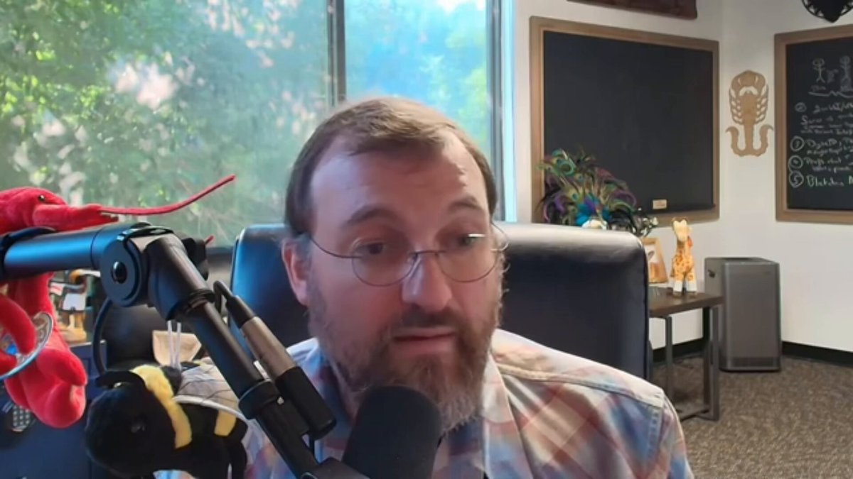 The image shows a man wearing glasses sitting at a desk with a microphone, likely participating in an interview or podcast recording session. He appears to be talking about something related to computer security, possibly discussing the vulnerability of the Windows operating system. The background features a window and a chair, suggesting that he is seated indoors.