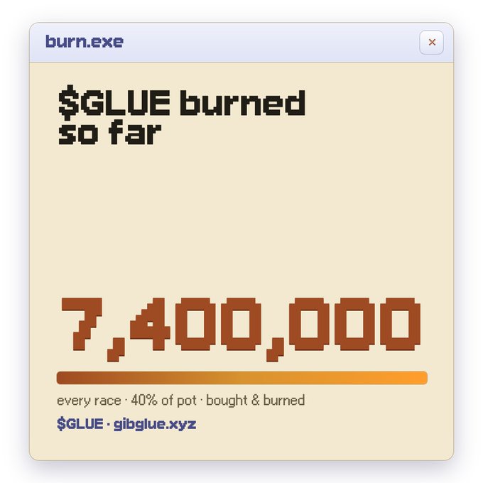 The image shows a computer screen displaying a graphic representation of an infomercial advertisement for a glue product called Gluex. The advertisement includes text with information about Gluex burning and states that "Every race 40% of pot bought & burnt".
