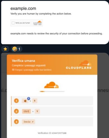 A Cloudflare human verification page in Italian ('Verifica umana') showing steps involving a keyboard key, Ctrl+V, and an 'Invia' button, appearing in Italian language.