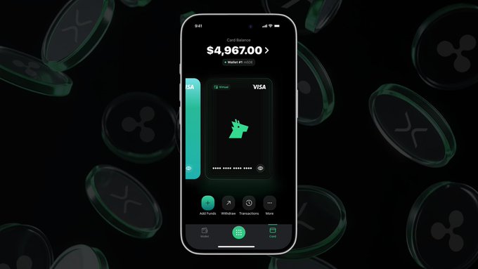 The image shows a smartphone screen displaying an app called "One Wallet", which allows users to hold and spend their cryptocurrency, such as Bitcoin and Ripple, using virtual wallets. The app also provides access to global fiat currency exchange rates, enabling users to convert between different forms of money conveniently. Additionally, the app includes options for earning cashback through a card or spending on global e-commerce platforms like Amazon and Alibaba. A screenshot from the app's dashboard is visible, providing an overview of its features and functionalities.
