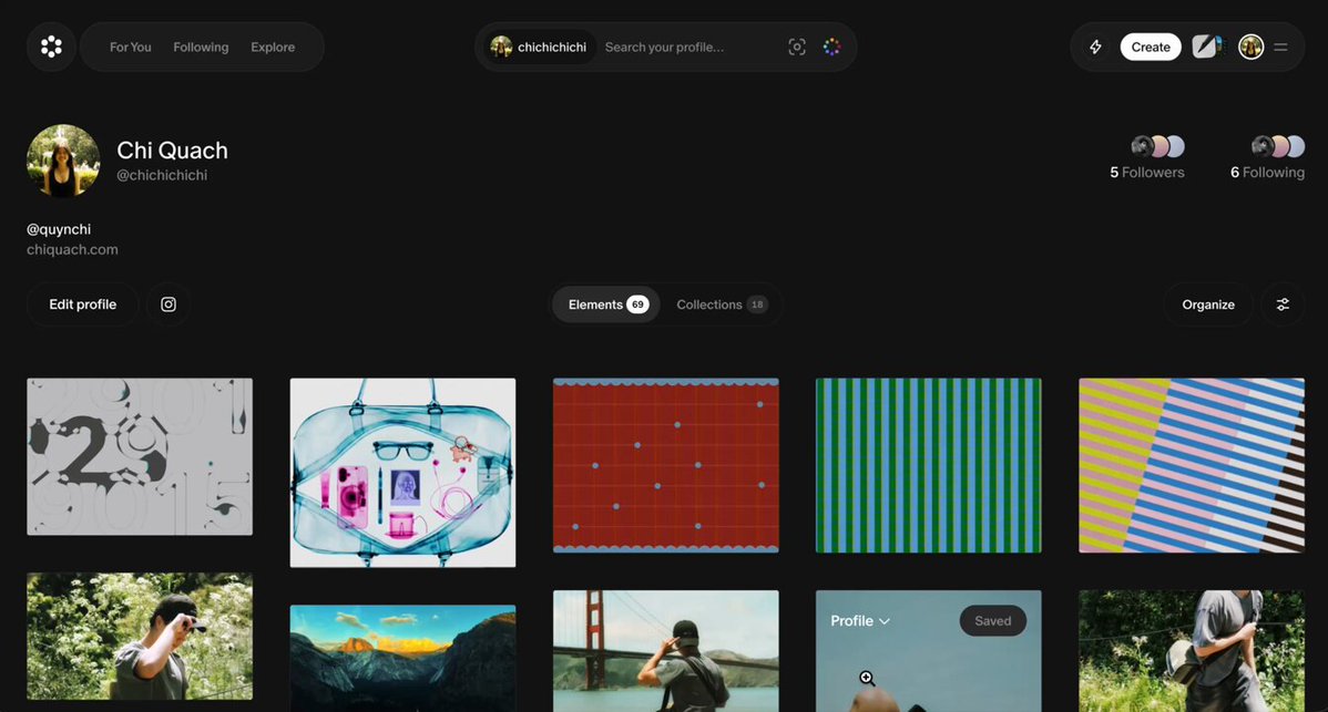 The image shows a computer screen displaying a photo gallery with various images, including one of a person sitting at a desk with a backpack next to them. The text "the best feeling to see someone saved your work on cosmos" is present near the bottom right corner of the image. This suggests that the viewer might have found an interesting or useful image in the gallery and wants to share it with others, possibly as part of a discussion about the content displayed on the computer screen.