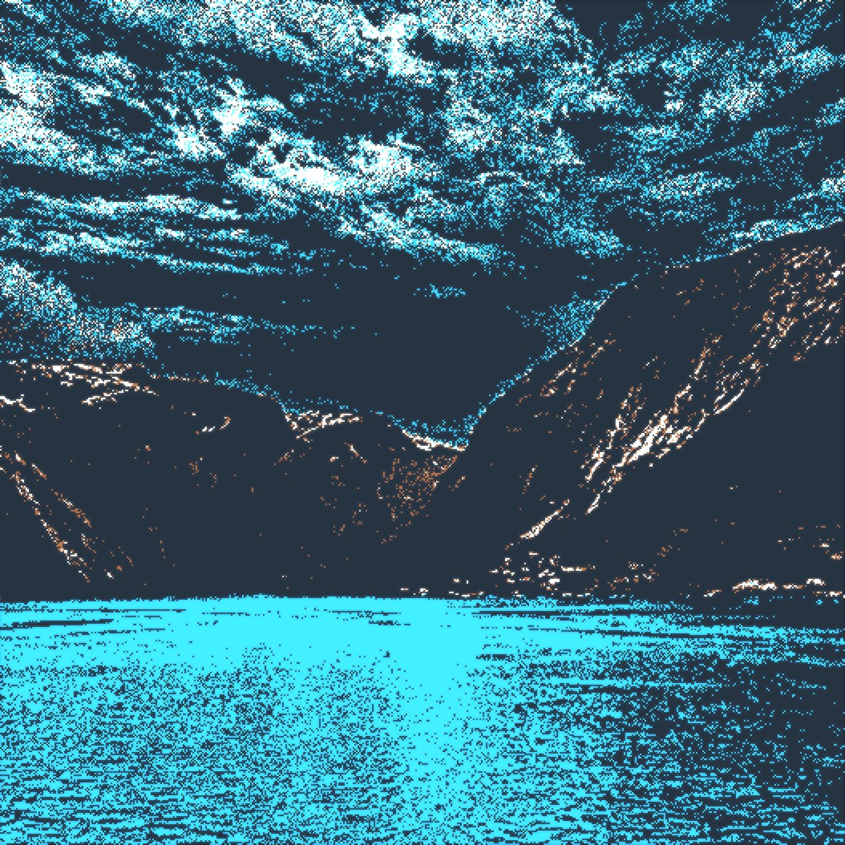 The image shows a beautiful view of a mountain range with a large body of water, possibly an ocean or lake, between them. The sky above has a mix of blue and white clouds, creating a serene atmosphere. The photo appears to be in black and white, giving it a vintage feel. It is unclear if the post is related to this image or not, but there are several comments on the post that discuss the stunning scenery captured in the picture.
