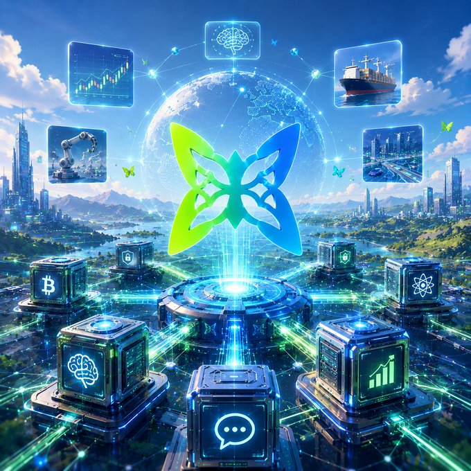 The image features an abstract scene with various elements, including a butterfly-shaped logo surrounded by blue boxes connected by lines, creating a sense of interconnectedness or communication. The background includes a cityscape with buildings and other objects, suggesting that this digital artwork is inspired by modern urban environments. The post about the market seems to be discussing the concept of "quip network" in relation to the butterfly-shaped logo, possibly referring to an online platform or service where users can share ideas or collaborate on projects. The image also contains a quote from @quipnetwork that reads: "i think the market is still putting quip network into the wrong category. most people look at it and see a security story. i look at it and see a coordination story."