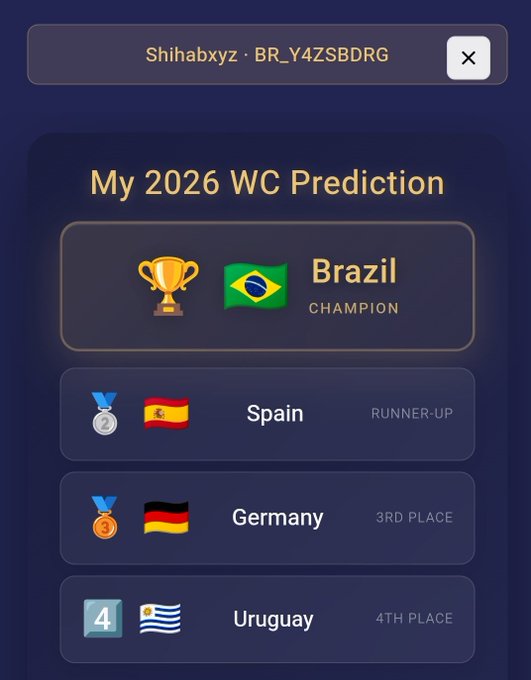 The image shows a phone screen displaying a list of different country flags. There are four main countries shown, including Brazil and several others. The screen also features a list of medals won by various teams throughout the year as well as other information related to the sports event or competition. Although not directly related to the post in question, this context might suggest that there could be some cultural connections or interests at play with the displayed content.