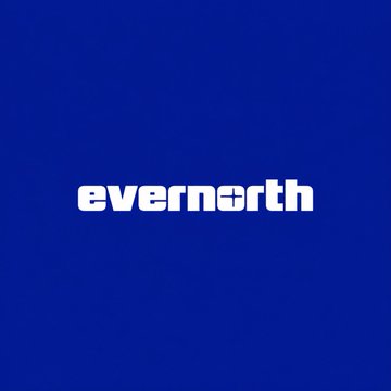 A bold white "evernorth" logo is displayed against a deep blue background, featuring a stylized compass arrow integrated into the lettering. This branding represents the company that has received final shareholder approval to go public as the largest pure-play XRP treasury, expected to hold approximately 473 million XRP tokens and begin trading under the ticker $XRPN on October 8.