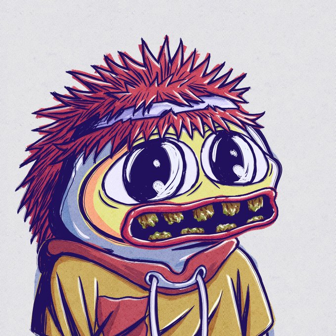 The image features a cartoon character with red hair wearing a yellow hoodie and goggles, possibly resembling a pirate or superhero. The character has googly eyes and a mouth that appears to be open wide. In the background of the image, there is text that reads "giveaway 10 GTD spots for @AutismioETH supply: 5,000 mint price: TBA mint date: TBA chain: ETH to join: → follow @AutismioETH & @quynncrypto → like + rt → drop your wallet ends in 24h, good luck". The character and the text seem unrelated at first glance. However, when we look closely at it, there is a connection with the post that involves linking to Autistic Awareness charities (@AutismioETH). This connection adds an interesting layer of context to the image, making it more meaningful and relevant beyond just its visual appeal.