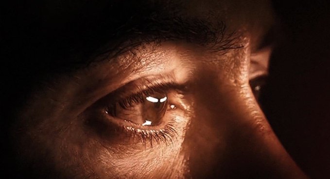 A close-up of a person's eye, with the caption suggesting it represents the sharp vision and forward-looking ambition behind the post about Dip Wheeler's growth from $70K to $2.5B.