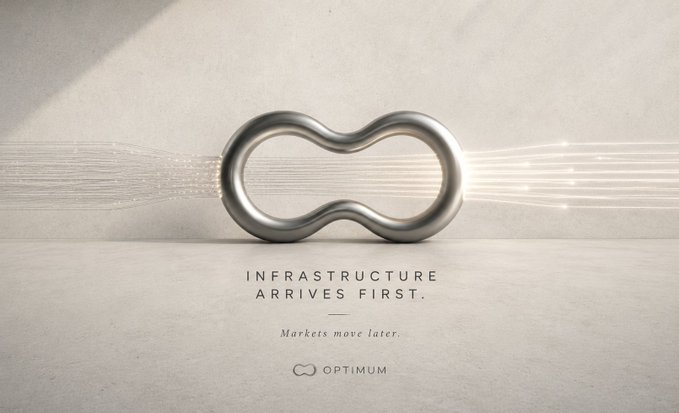 The image features an advertisement for a new cryptocurrency called "Wall Street" that was launched at the top of the block event in New York City. The text in the image reads, "Infrastructure Arrives First. Markets More Later." This statement suggests that the new cryptocurrency is being introduced and will soon be available to investors. The image also includes a reference to the Ethereum blockchain, which is used for the creation of tokens like those from Franklin Templeton, Fidelity, and WisdomTree.