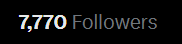A black screen showing '7,770 Followers' in text.
