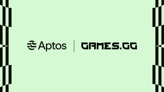 A light green banner displaying the logos for 'Aptos' and 'GAMES.GG' separated by a vertical line.