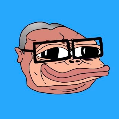 The image features a cartoon depiction of a man wearing glasses, with his face turned sideways towards the viewer. The background color is blue, which contrasts with the man's pink face. The caption below the image reads "Welcome to WISE Where patience becomes strength, conviction becomes confidence and wisdom becomes opportunity Launching on #Pumpfun".