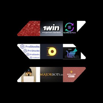 A graphic displays three sponsor banners featuring '1win', 'ProStocks' (with 'PreStocks' and 'PoStocks' variants), and 'MAJORBOTS.io'.