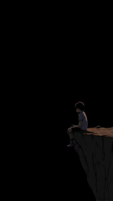 A lone anime figure sits on the edge of a cliff against a vast black void, evoking a quiet, contemplative "good night" moment that mirrors the post's theme of rest while promoting NucleusCodes and the $SLEEP token's role in rewarding genuine contributors.