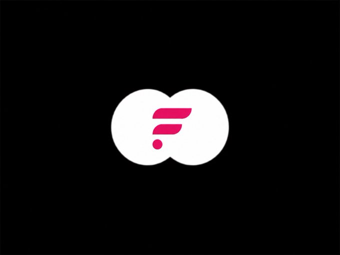 The image features a black background with two white circles, each containing a pink "F" logo. Below these logos, there's text that reads "Lock In $FLR", which seems to be related to the content of the post. The focus on this particular part of the image suggests that it might be an advertisement or promotional material for a product or service.