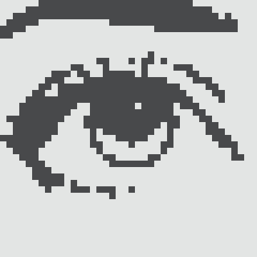 A pixel art icon of a person wearing sunglasses.