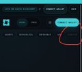 A dark-themed website screenshot for "CPX TOKEN" (Cortex Protocol) displaying a navigation menu with options like "COIN VAULT," "ECOSYSTEM," and "IN-WALLET," with the "IN-WALLET" tab circled in red. The highlighted feature suggests the project emphasizes a wallet-integrated service, aligning with the post's claim that the $cpx token project has legitimate quantum-related utility rather than being a superficial marketing buzzword.