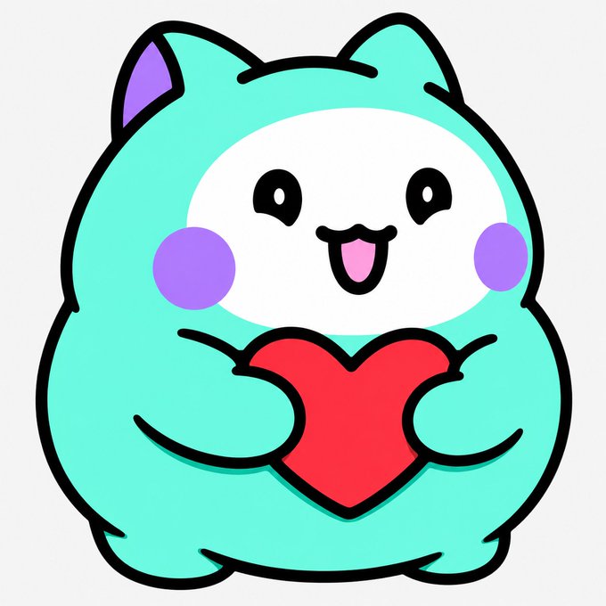 The image features a cartoon cat wearing a blue outfit with purple accents, holding a red heart in its paws. The cat appears to be smiling and has a big, friendly expression. The caption of the image reads "This is a post of appreciation for my buddy @ImmutableCynic. He'S been one of my dearest friends since the early HyperEVM days and also genuinely one of the funniest people I've met in the Hyperliquid eco."
