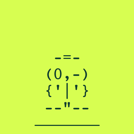 The image shows a simple ASCII-style emoticon with the face "(O,-)" surrounded by curly braces and dashes on a bright yellow background, resembling a cute character or reaction meme. This playful emoticon complements the celebratory tone of the post, which announces a highest last sale of 0.007 ETH ($13.39) and congratulates both parties involved in the transaction.