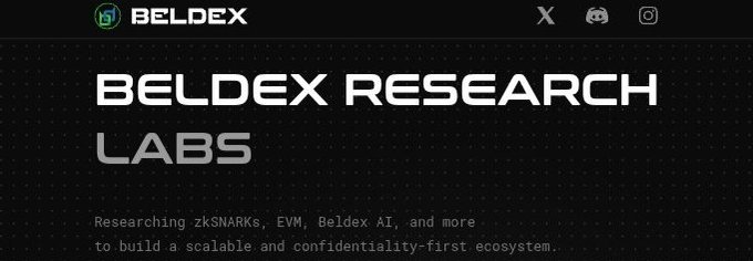 Promotional banner for 'BELDEX RESEARCH LABS' stating they are 'Researching zkSNARKs, EVM, Beldex AI, and more to build a scalable and confidentiality-first ecosystem.'