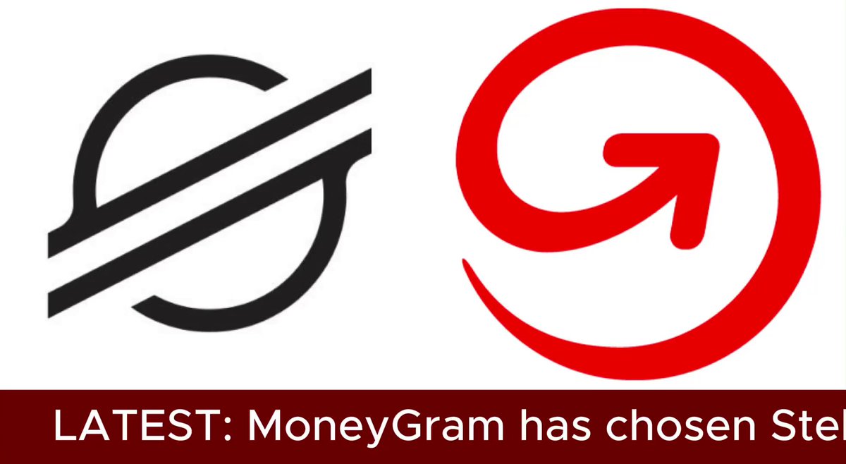 The image features a logo for MoneyGram, which is a financial giant that has just chosen $XLM to launch its own stablecoin. The stablecoin, called @StellarOrg, will be hosted on the blockchain by MoneyGram. The text in the image reads "This financial giant just chose !" followed by the name of the stablecoin and the amount of money it is worth.