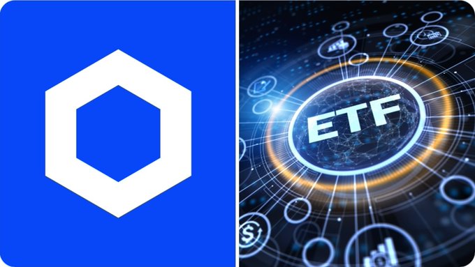 The image shows two logos displayed next to each other with a blue hexagon logo on top of a white hexagon and the phrase "ETFs" below the logos. It's related to the post, suggesting that recent market conditions have seen ETFs losing $491k net outflow in six months, which is an unusual pattern for the past six months as they've been adding $497k net inflow each month.