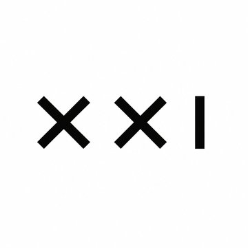 The image displays a simple black "XXI" symbol on a white background, serving as a visual representation of the ticker symbol $XXI for Twenty One Capital. The post discusses CEO Raphael Zagury's statement about the company's strategic direction beyond Bitcoin treasury holdings, with the ticker prominently featured.