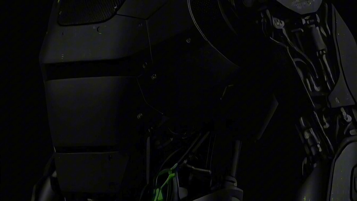 The image features a robot with a black head, standing against a dark background. It appears to be a 3D rendering of a robot or machine, possibly designed for industrial purposes. The text "DEUS is now live on @solana via @sunrisedefi" can be seen in the image, which suggests that the post might be related to the robot depicted in the image.
