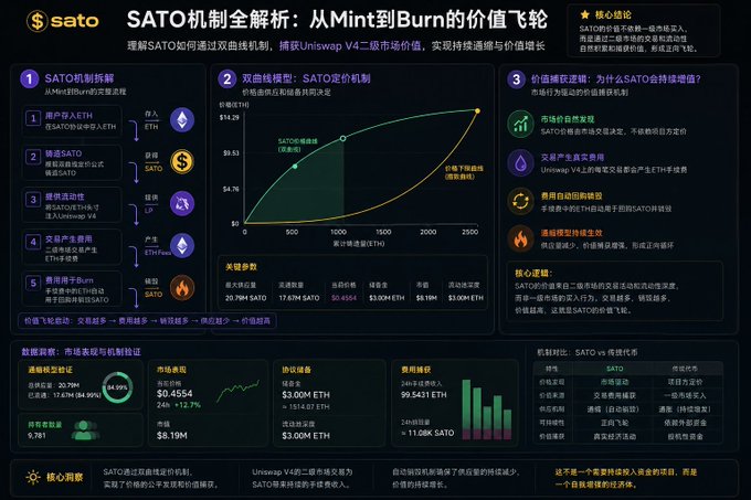 "SATO I've finally figured it out!!! This article by the big shot I understood it this morning while brushing my teeth Actually, it can be put very simply It'S during the mint You put ETH in Resulting in over 1000ETH stored inside While burn lets you sell the ETH inside". Focus on what is in the image and how it relates to the post.