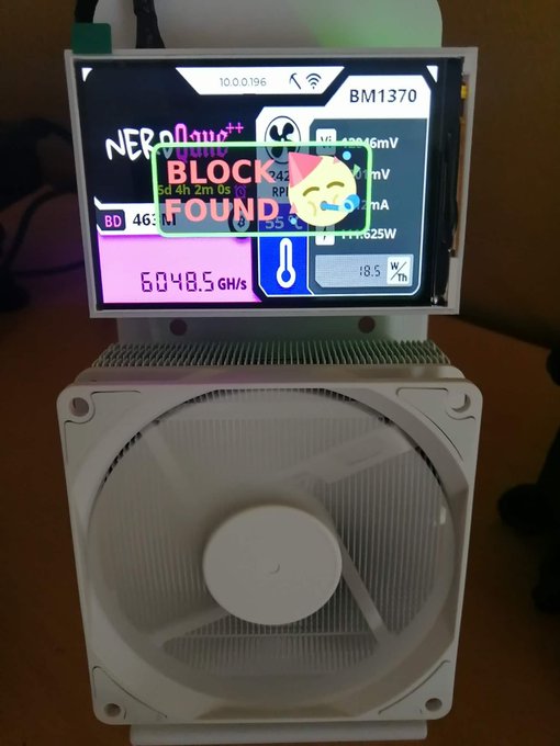 ersi-block-found.com screen displays a pink and white block found on a Raspberry Pi, with a sad face and temperature reading of 68 degrees Fahrenheit.
