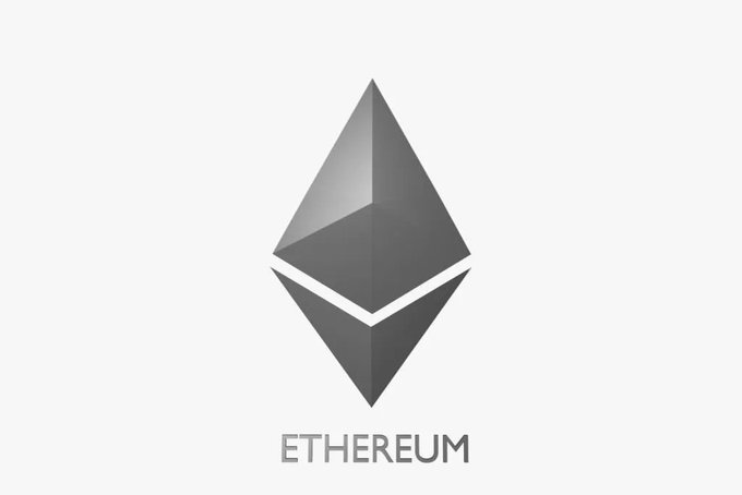 The Ethereum cryptocurrency logo, a gray diamond-shaped octahedron symbol, displayed on a white background with 'ETHEREUM' text below.
