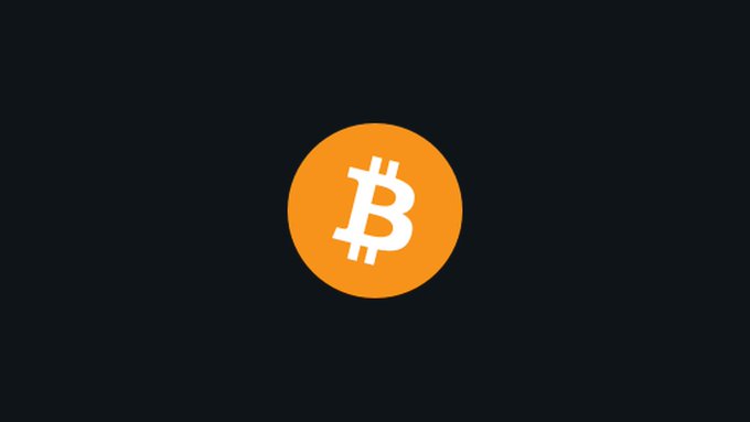 The Bitcoin logo, featuring a white 'B' symbol, displayed on an orange circular background against a black backdrop.