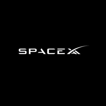 The image displays the white SpaceX logo on a black background, with the iconic stylized "X" trailing off to the right. The SpaceX branding visually corresponds to the $SPCX ticker mentioned in the post, which represents a 5% per share drop in a SpaceX-related stock.