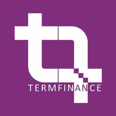 A purple and white logo for "TERMFINANCE" featuring a stylized "t" design, displayed alongside news of an $8.5M governance attack that drained ETH and stablecoins from Term Finance's vaults.