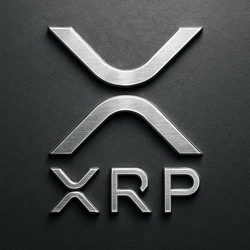 A metallic silver XRP logo set against a dark textured background reinforces the post's message about early XRP holders, visually emphasizing the cryptocurrency as a symbol of foresight and opportunity.
