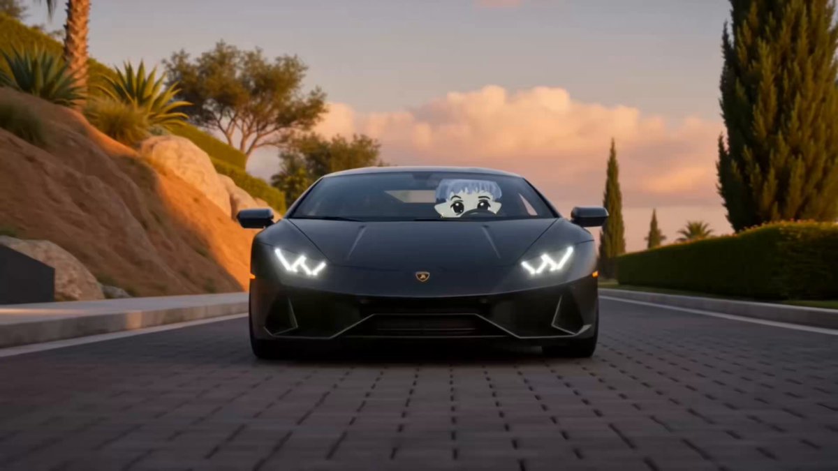 The image features a black sports car driving down a road, with a person sitting behind the wheel of the car. The car has white headlights that are turned on, indicating that it's daytime or well-lit conditions. In the background, there is a hillside and trees, adding to the overall atmosphere of the scene.

The post includes text that reads "rich is a mindset before a number @RICHMCMSOL @Hikkimori". This message seems to be related to the car in the image, as it suggests that the person driving the car might have a mindset focused on wealth or material possessions. The presence of the car and its driver could symbolize this mindset, as they are both associated with luxury and success.